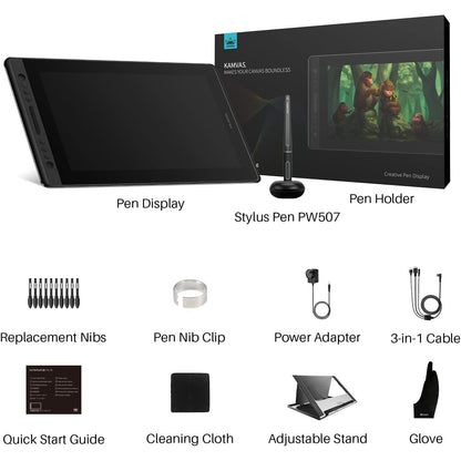 Tablet Pro 16 | Tablet de dibujo con pantalla | Lápiz | Vidrio antirreflejo | 6 teclas de acceso directo | Tableta gráfica para dibujar