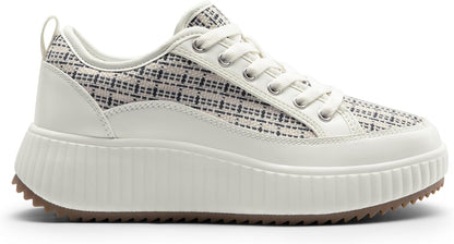 DREAM PAIRS Women Platform Chunky Lightweight Comfortable Casual Lace-Up Sky Walking Fashion Sneakers