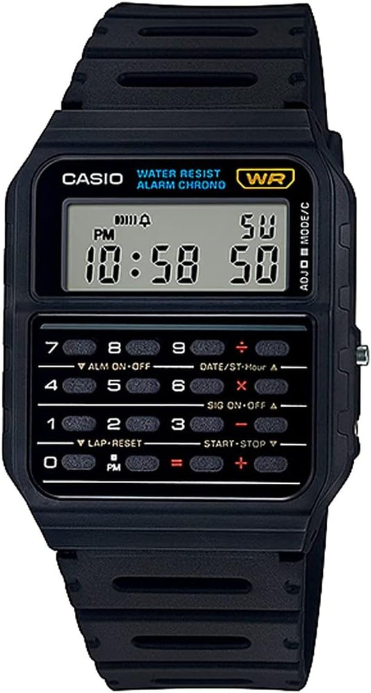 CA53W Vintage Series | Data Bank | 1/100 SEC Stopwatch | Water Resistant | 8 Digit Calculator | Dual Time | Resin Band | Resin Case | Auto Calendar | Daily Alarm | 5 Year Battery