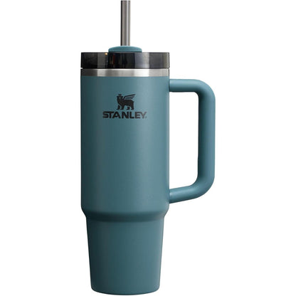 Quencher H2.0 Tumbler with Handle and Straw 30 Oz | Flowstate 3-Position Lid | Cup Holder Compatible for Travel | Insulated Stainless Steel Cup | Bpa-Free | Exclusive Blue Cactus