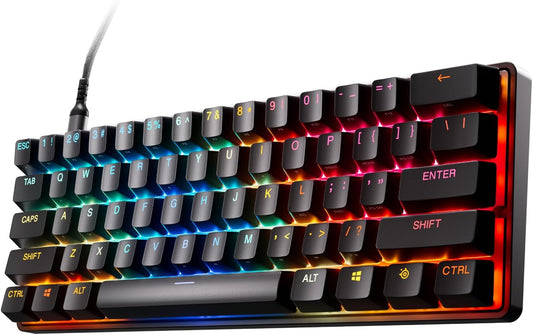 SteelSeries Apex Pro Mini Gen 3 – Teclado Gaming 60% con Switches OmniPoint 3.0 HyperMagnetic, Rapid Trigger, RGB, Keycaps PBT, USB-C