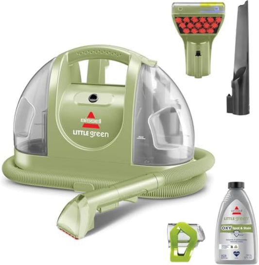 Limpiador Portátil Multiusos BISSELL Little Green – Para Alfombras, Tapizados y Autos – Con Herramientas Especiales | Modelo 1400B Verde