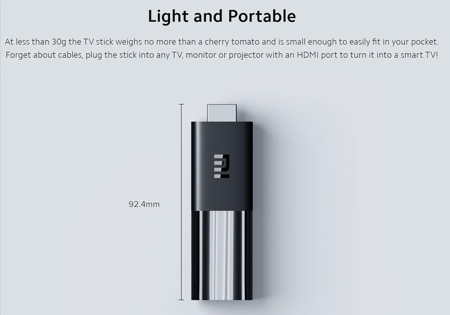 Mi TV Stick 1080P HDR – Android TV 9.0, 1GB RAM + 8GB ROM, Chromecast Integrado, Control por Voz, Streaming Portátil con Bluetooth Remote