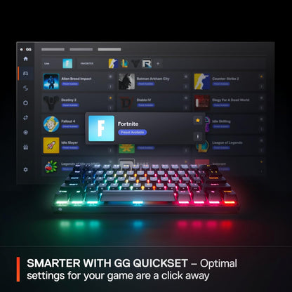 SteelSeries Apex Pro Mini Gen 3 – Teclado Gaming 60% con Switches OmniPoint 3.0 HyperMagnetic, Rapid Trigger, RGB, Keycaps PBT, USB-C