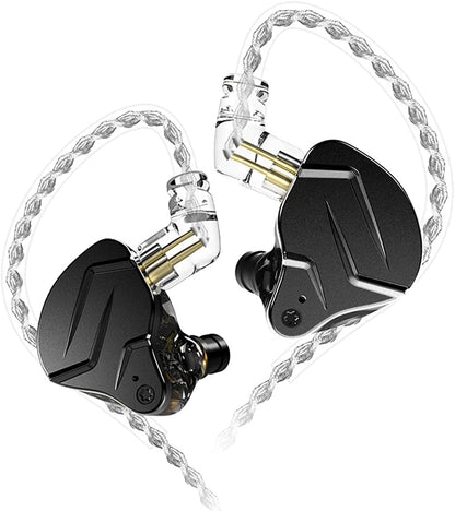 KZ ZSN Pro X Auriculares In-Ear Monitor 1BA+1DD HiFi con Cable Desmontable – Auriculares Deportivos y Gaming con Cancelación de Ruido Pasiva, Compatible con PC, Teléfono y Tablet
