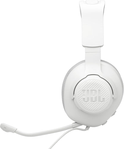 JBL Quantum 100 M2 (Blanco) – Audífonos gamer con cable y micrófono desmontable