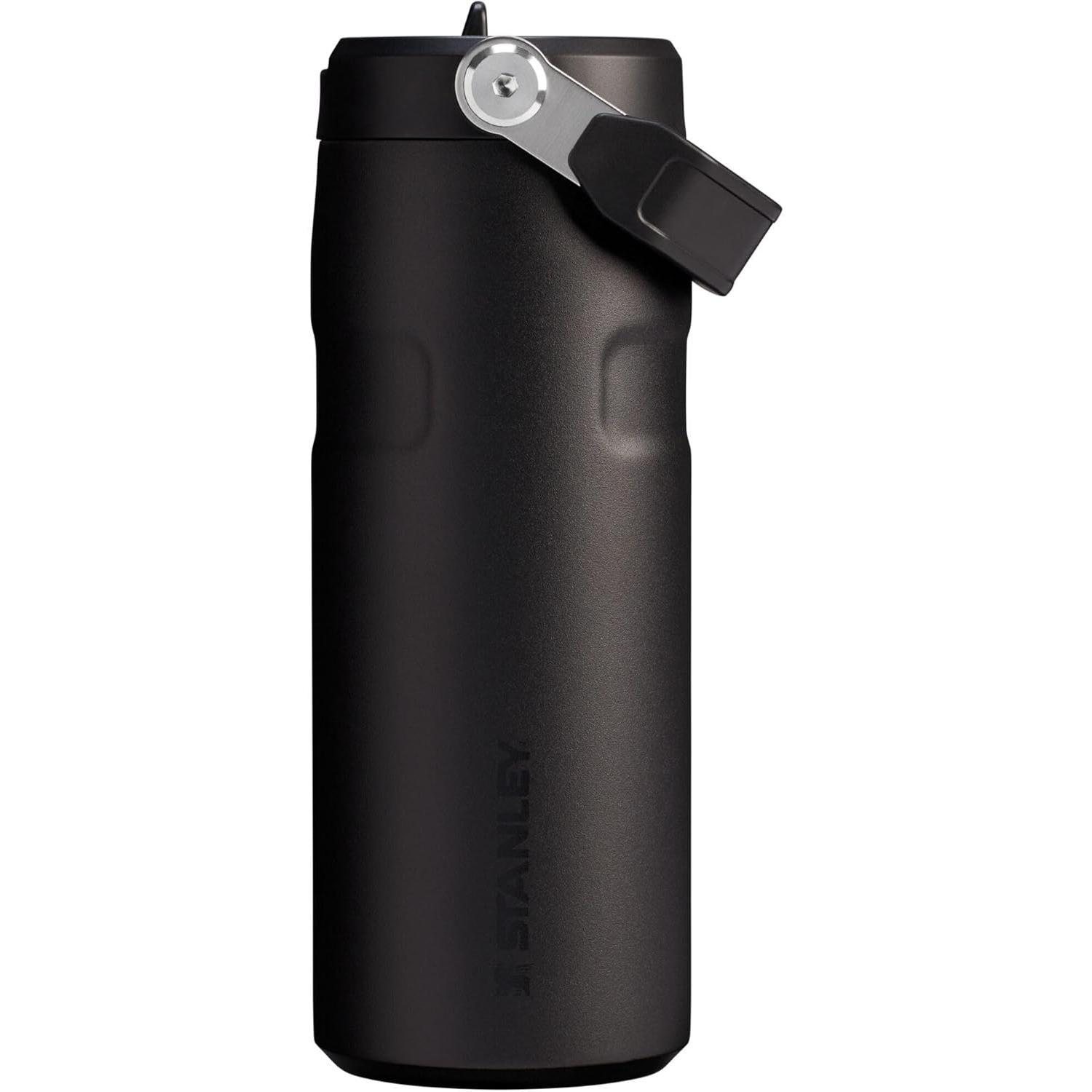 Iceflow Flip Straw 2.0 Water Bottle 16 OZ | Built-In Straw with Larger Opening | Lightweight & Leak-Resistant | Insulated Stainless Steel | Bpa-Free | Ash