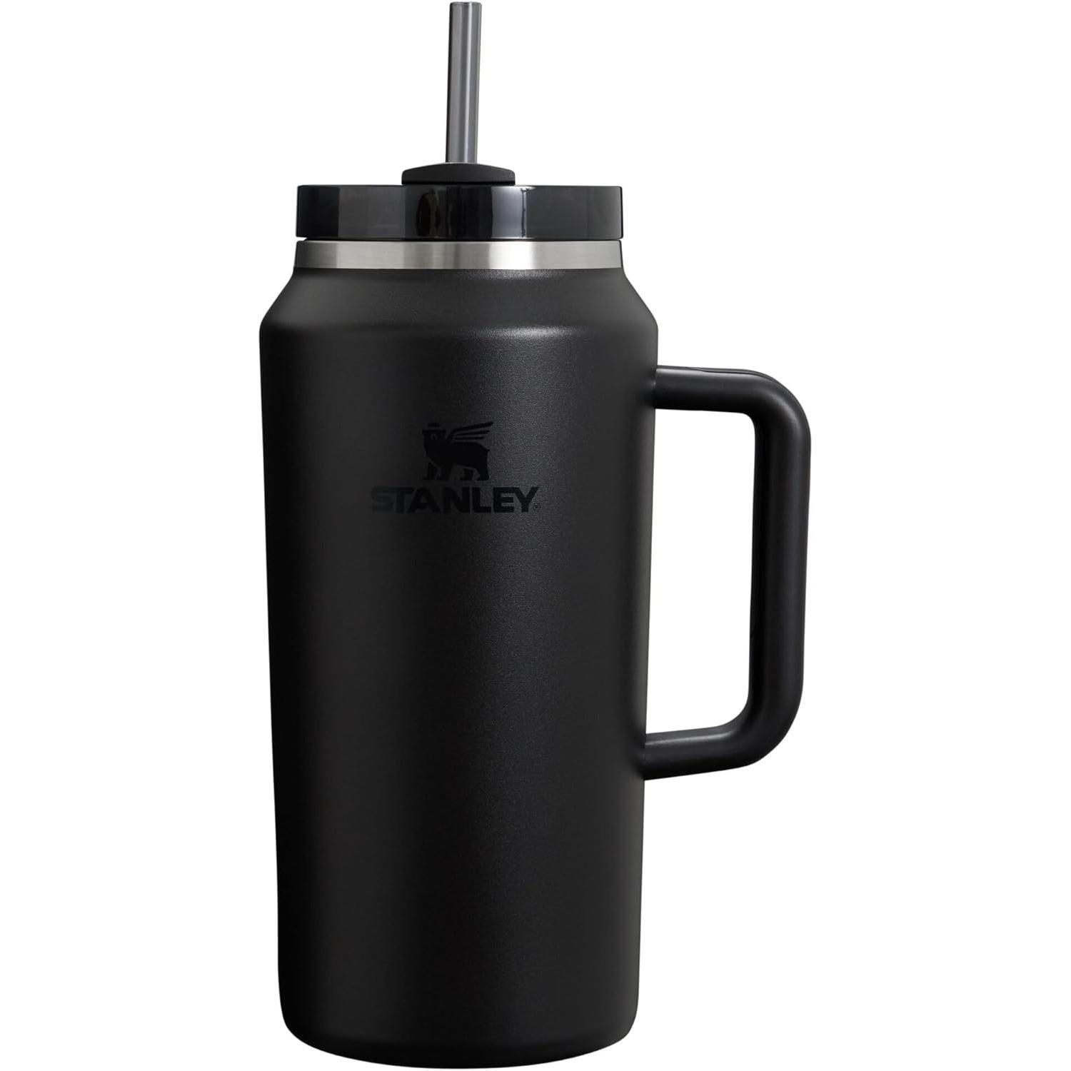 Quencher H2.0 Tumbler with Handle & Straw 64 Oz | Flowstate 3-Position Lid | Large Capacity for Travel & Sports | Insulated Stainless Steel Cup | Bpa-Free | Ash