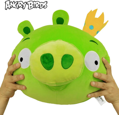 Peluche de Angry Birdscerdo rey verde | 15" | Tamaño mega para niños y coleccionistas