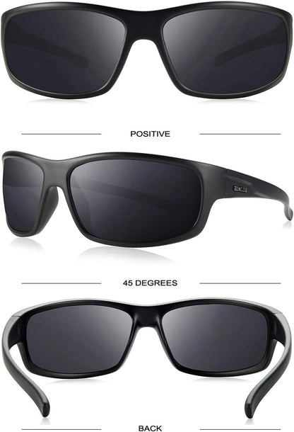 Gafas de Sol Deportivas Polarizadas para Hombre – Montura TR90 Ultraligera, Protección UV400, Ideales para Conducir, Ciclismo y Pesca