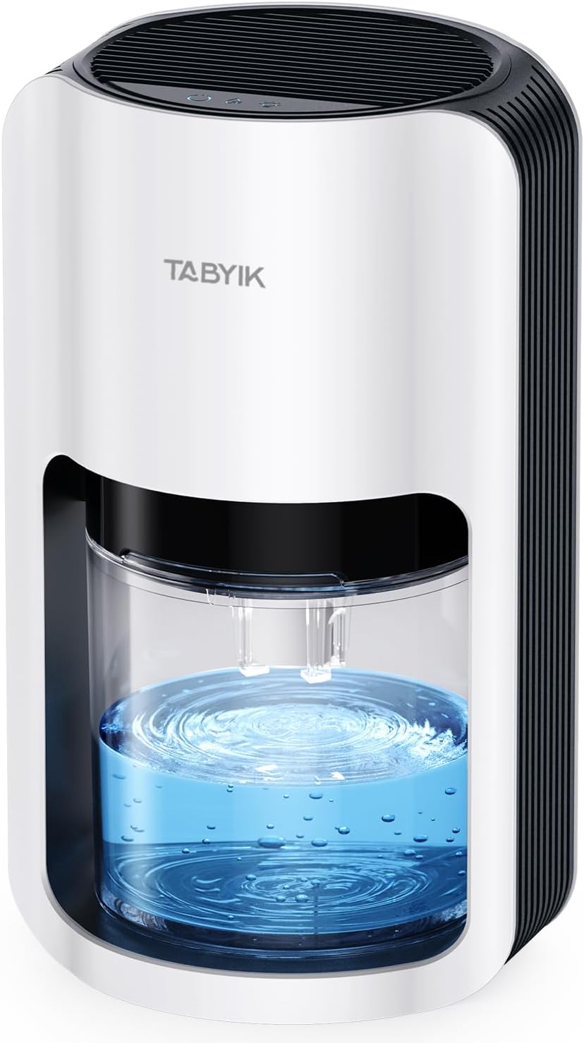 Deshumidificador Portátil 35 oz (1000 ml) | Silencioso con Apagado Automático, Tanque Transparente y Luz LED de 7 Colores | Ideal para Dormitorio, Baño, RV y Armario (Hasta 26 m² / 280 ft²)