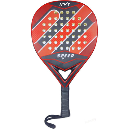 Paleta de pádel | Fibra de carbono | diseño ligero con agarre cómodo | Cabeza híbrida de fibra de vidrio y fibra de carbono