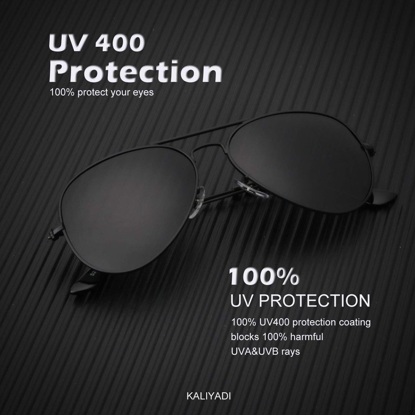 KALIYADI - Lentes de sol clásicos estilo aviador para hombres y mujeres, lentes de sol para conducir, lentes polarizados, con bloqueo de luz ultravioleta