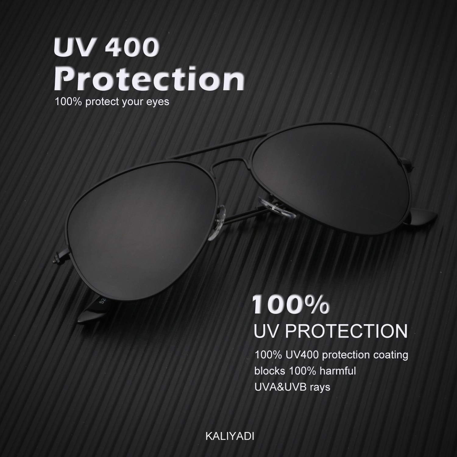 KALIYADI - Lentes de sol clásicos estilo aviador para hombres y mujeres, lentes de sol para conducir, lentes polarizados, con bloqueo de luz ultravioleta