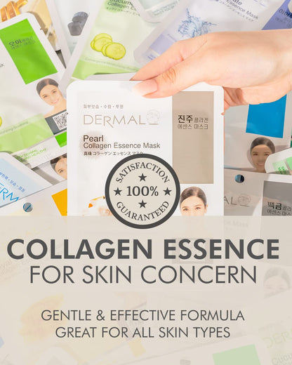 Mascarilla facial Coreana con esencia de colágeno, para el rostro completo, paquete de 16 unidades