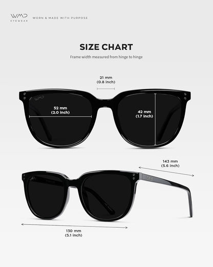 Gafas de Sol Cuadradas Planas Unisex – Estilo Retro Clásico con Lentes Polarizados UV400
