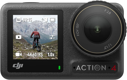 DJI Osmo Action 4 Essential Combo – Cámara de acción 4K con sensor grande, colores cinematográficos y autonomía extendida - 4K/120Fps Waterproof 