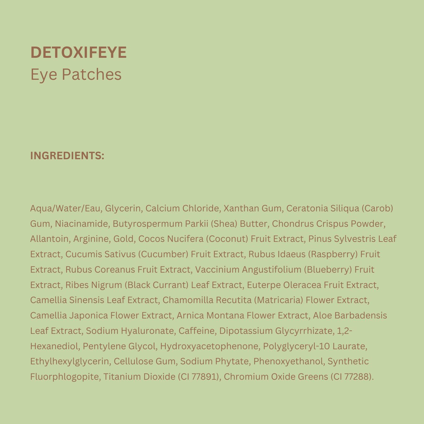 Pixi DetoxifEYE – Parches de Hidrogel para Ojos (30 pares / 60 unidades)