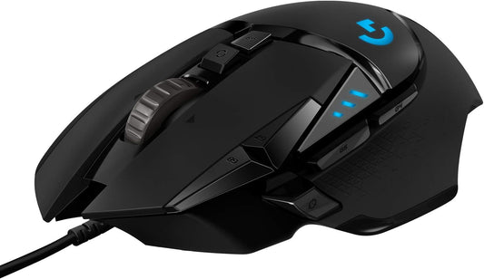 Logitech G502 HERO – Mouse Gamer con Cable de Alto Rendimiento, Sensor HERO 25K, 25.600 DPI, RGB, Pesos Ajustables y 11 Botones Programables
