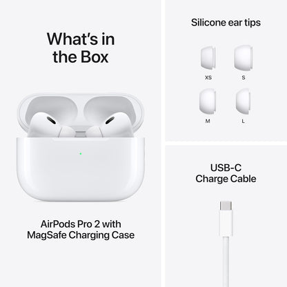 Apple AirPods Pro 2 con H2 Chip, Audio Espacial y Carga USB-C