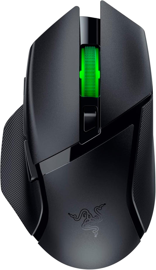 Razer Basilisk V3 X HyperSpeed – Mouse Gamer Inalámbrico Personalizable con Sensor Óptico 18K, 9 Controles Programables, Iluminación RGB y Larga Duración de Batería