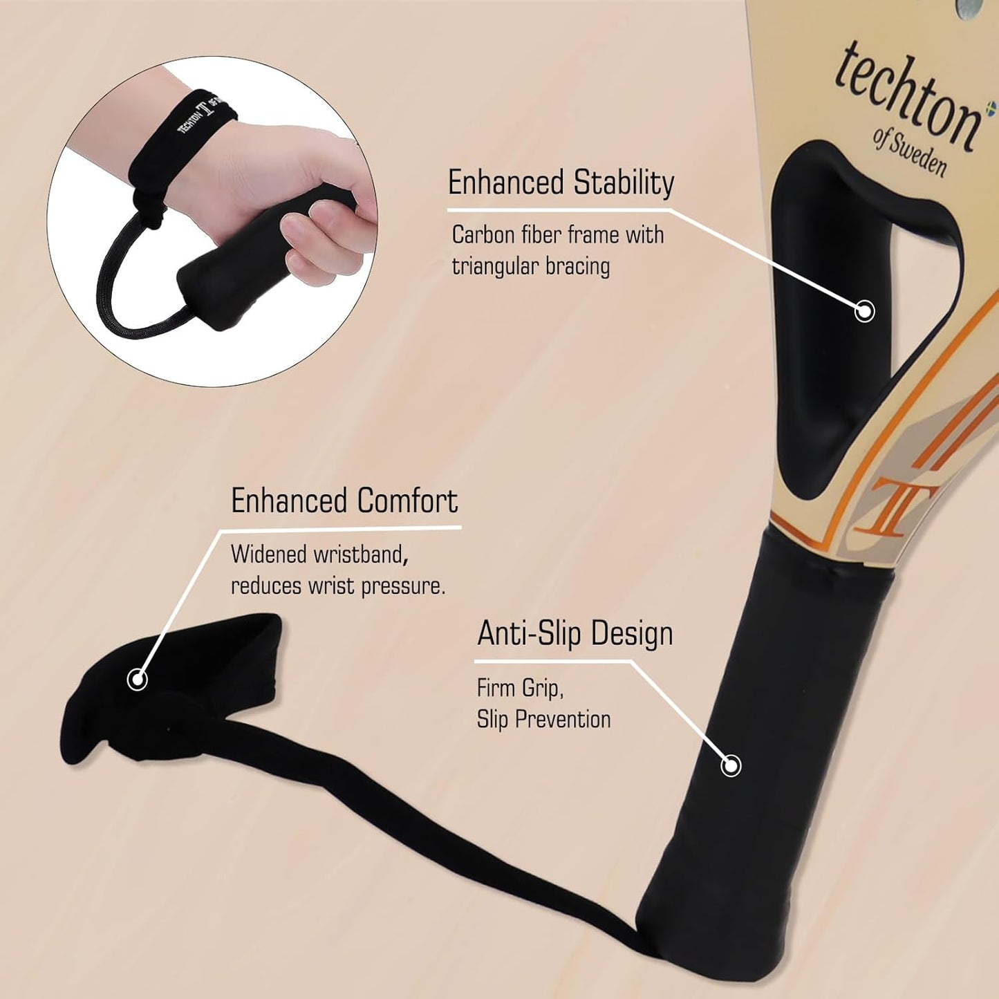 Paleta de Padel Rosa y dorado | Fibra de carbono | EVA Memory Foam Core | Incluye bolso transportador