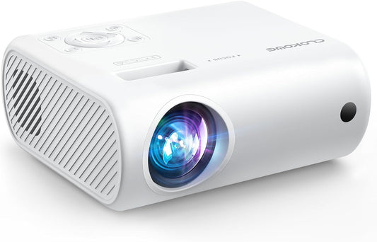 Mini Proyector CLOKOWE 2024 | 9000 Lux, Full HD 1080P, Portátil y Compatible con Múltiples Dispositivos