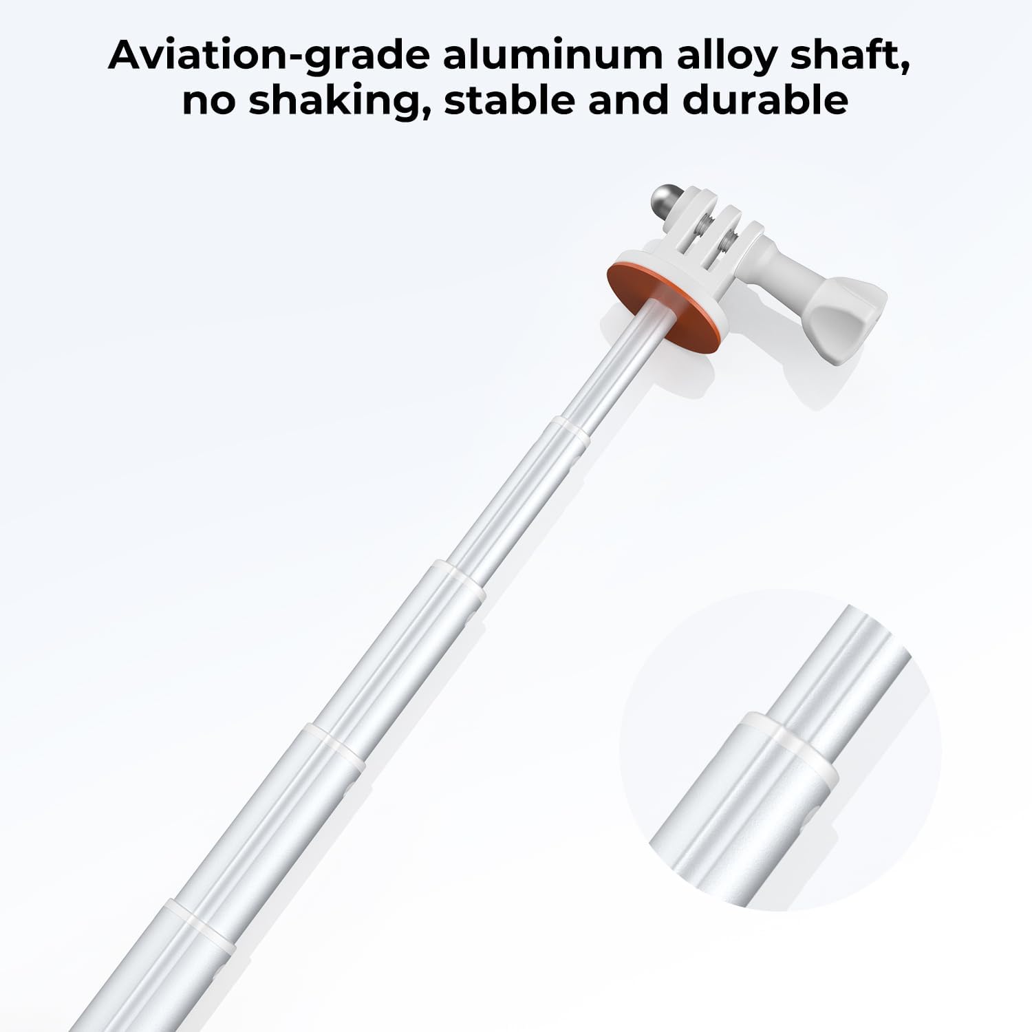 Trípode Selfie Stick para GoPro – Mini trípode extensible 32 cm, ultraligero 67 g, anillo amortiguador y base antideslizante | Compatible con GoPro HERO 13/12/11/10/9/8/7/6/5, MAX, DJI Osmo Action, Insta360, AKASO