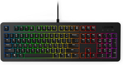 Lenovo Legion K310 Teclado Gamer con Cable – RGB, Respuesta Rápida, Teclas Silenciosas y Diseño Resistente al Agua
