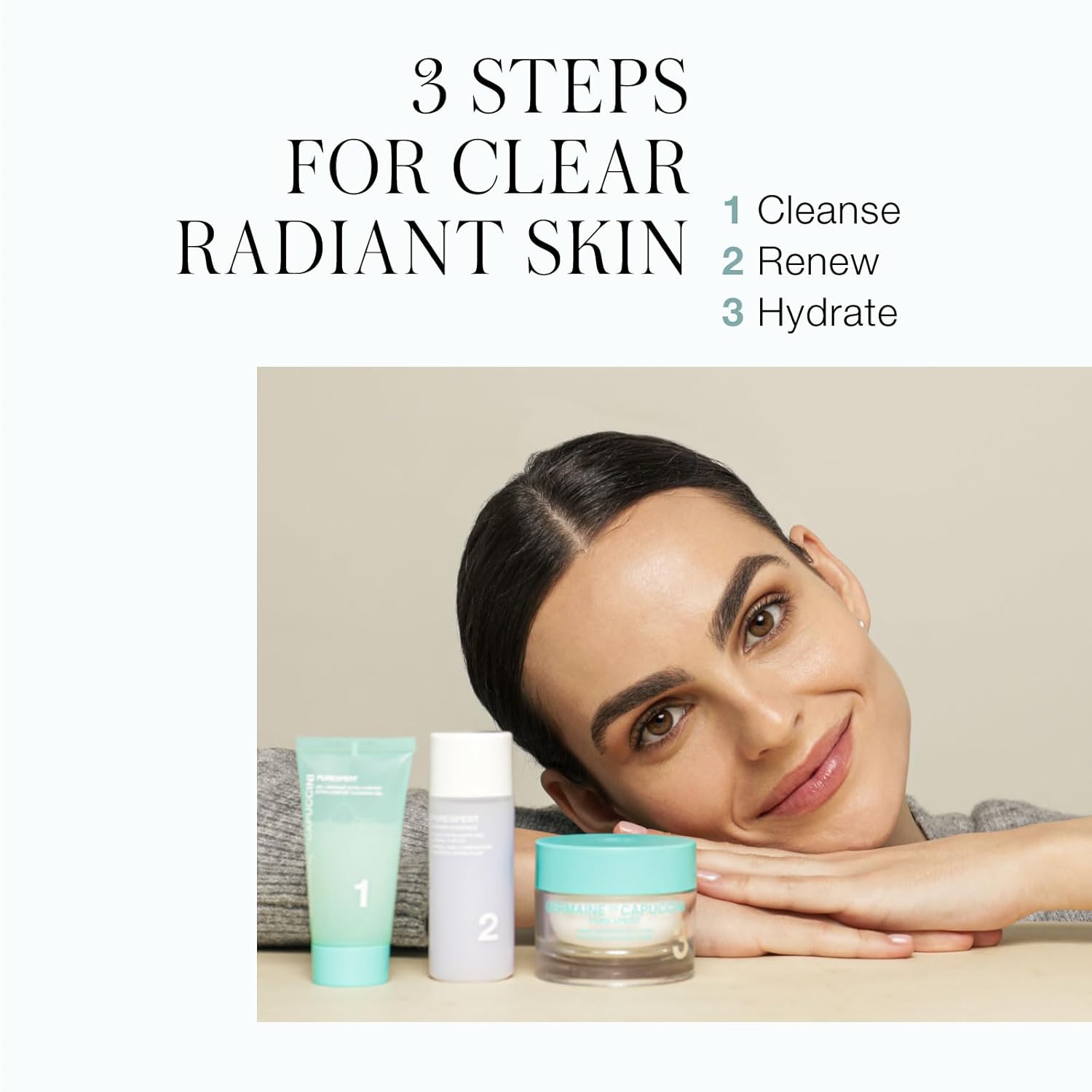 Germaine de Capuccini Purexpert Dual Routine | Gel Limpiador Extra-Confort + Crema Hidratante Facial | Limpia sin resecar & Hidrata con confort | Piel normal/mixta (tendencia a imperfecciones) | 2 x 125 ml