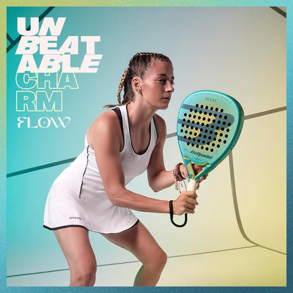 Pala Padel FLOW Mujer 2025 Alejandra Salazar | Pala Padel en Forma Diamante | Fibra Híbrida Fibrix & MultiEva Core | FlowForce Heart & Rough 3D Grain | Alta potencia y control de vibraciones