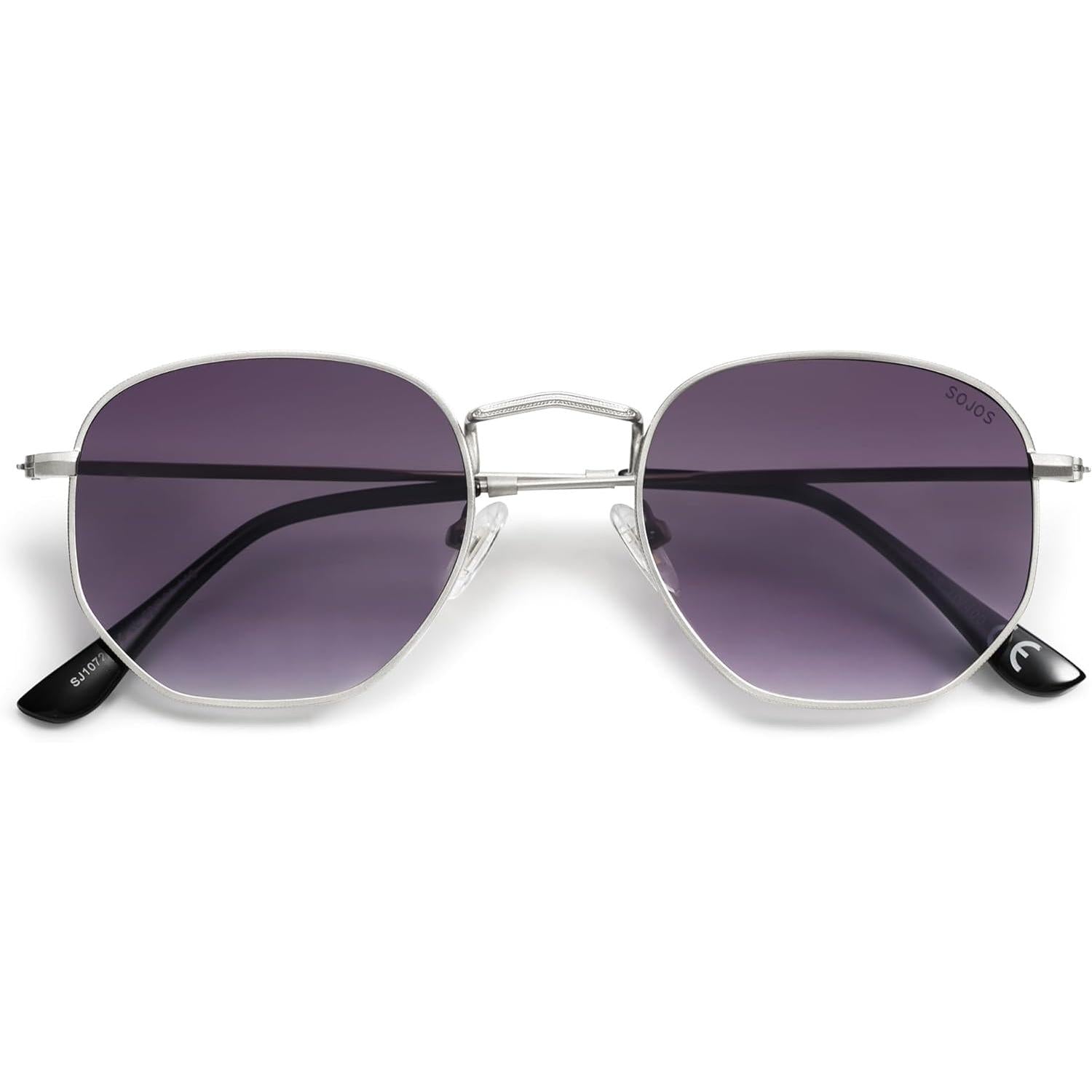 Lentes de Sol SOJOS SJ1072 Cuadrados Polarizados, Estilo Hexagonal Pequeño Retro, Unisex UV400 para Hombre y Mujer