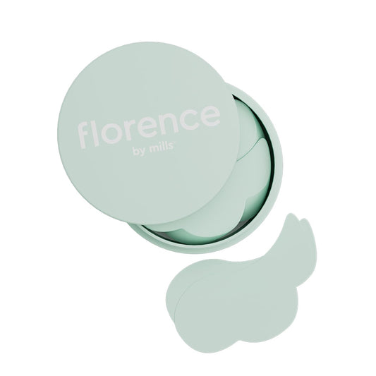Florence by Mills Floating Under Eye Gel Pads | Parches Desinflamantes con Cafeína, Té Verde y Cactus | Hidratan y Re-energizan la Mirada – 30 Pares (60 unidades) – Veganos y Cruelty-Free