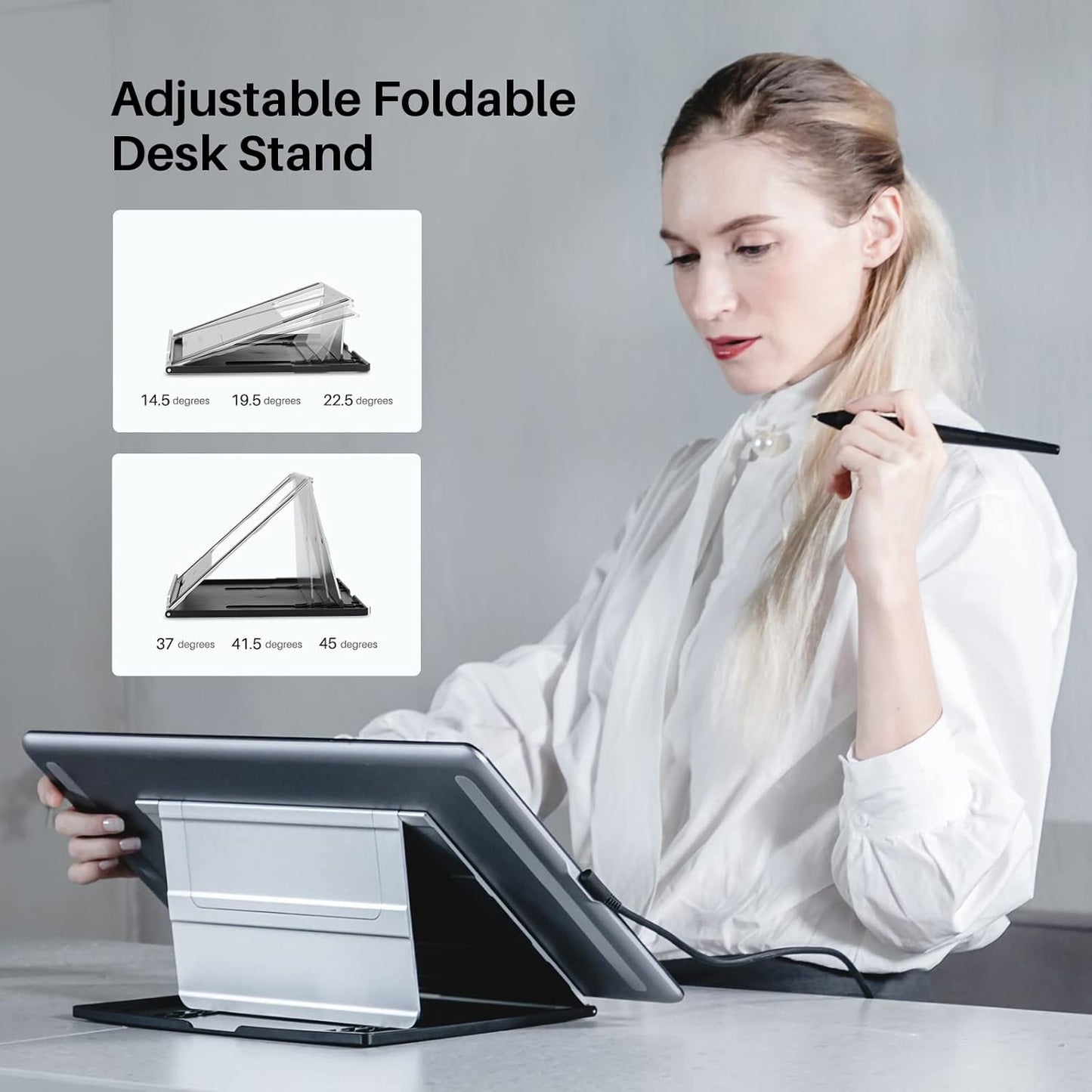 Tablet Pro 16 | Tablet de dibujo con pantalla | Lápiz | Vidrio antirreflejo | 6 teclas de acceso directo | Tableta gráfica para dibujar