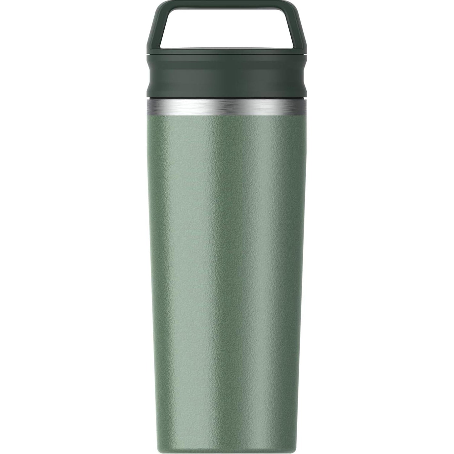 Cafe to Go Travel Mug 16 Oz | Leakproof Two-Part Drink through Lid | Tumbler Cup for Coffee, Tea and Drinks | Insulated Stainless Steel Coffee Mug | Bpa-Free | Hammertone Green