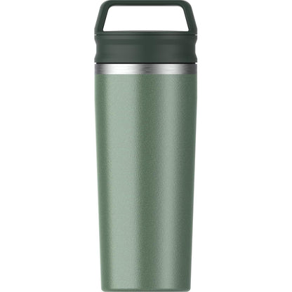 Cafe to Go Travel Mug 16 Oz | Leakproof Two-Part Drink through Lid | Tumbler Cup for Coffee, Tea and Drinks | Insulated Stainless Steel Coffee Mug | Bpa-Free | Hammertone Green
