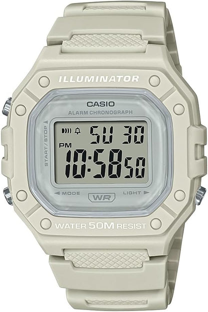 W218H Series | Men’S Digital Watch | 50M WR | 1/100 Second Stopwatch | 100 SEC Chronograph | LED Backlight | Countdown Timer | Daily Alarm | Hourly Time Signal | 7 Year Battery