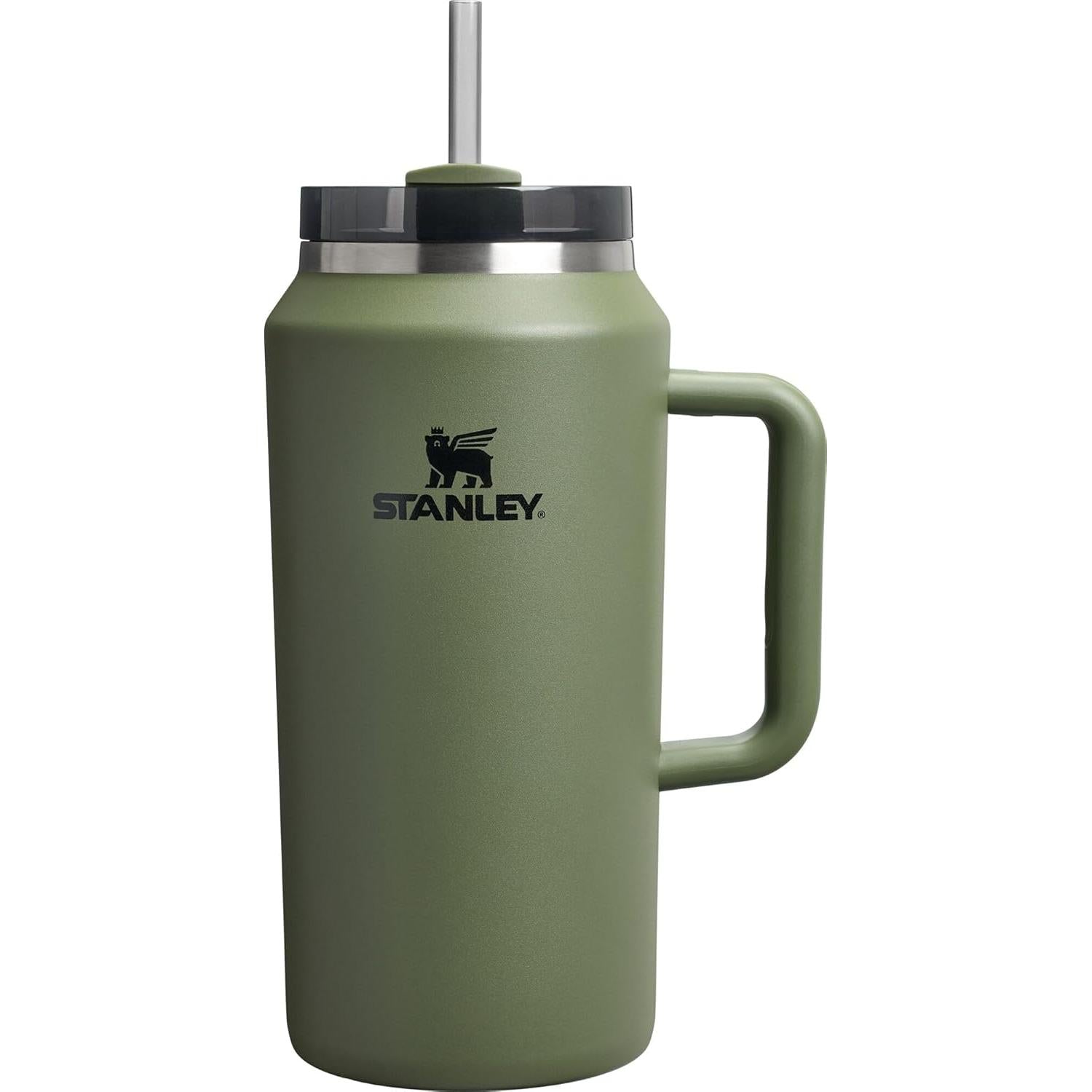 Quencher H2.0 Tumbler with Handle & Straw 64 Oz | Flowstate 3-Position Lid | Large Capacity for Travel & Sports | Insulated Stainless Steel Cup | Bpa-Free | Ash
