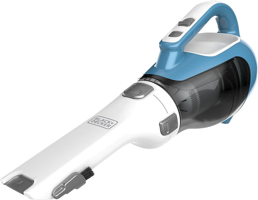 Aspiradora Manual Inalámbrica BLACK+DECKER dustbuster AdvancedClean, Compacta para Hogar y Auto con Herramienta para Ranuras (Modelo CHV1410L)