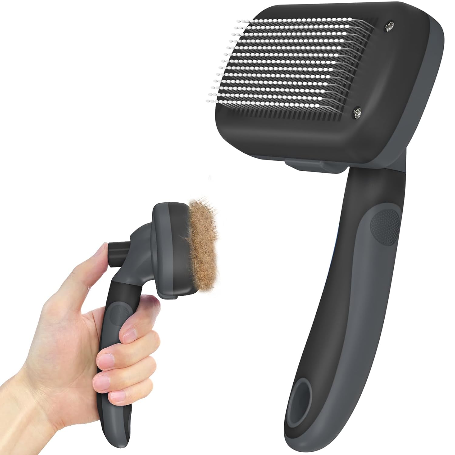 Cepillo Autolimpiante para Perros y Gatos | Removedor de Pelo Suelto, Deshedding y Grooming | Apto Pelo Corto y Largo