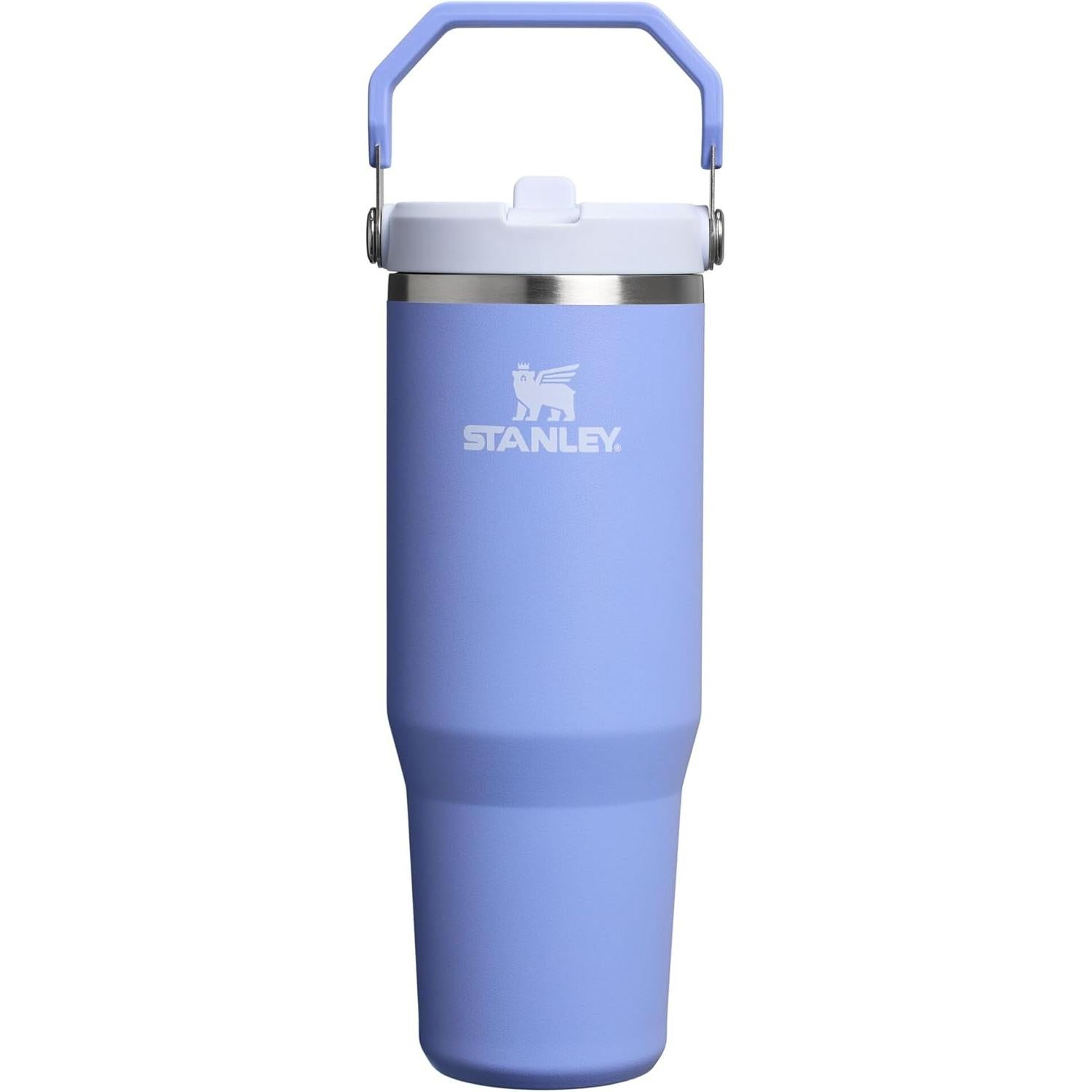 Iceflow Stainless Steel Tumbler with Straw - Vacuum Insulated Water Bottle for Home, Office or Car - Reusable Cup with Straw Leak Resistant Flip - Cold for 12 Hours or Iced for 2 Days (Cream)