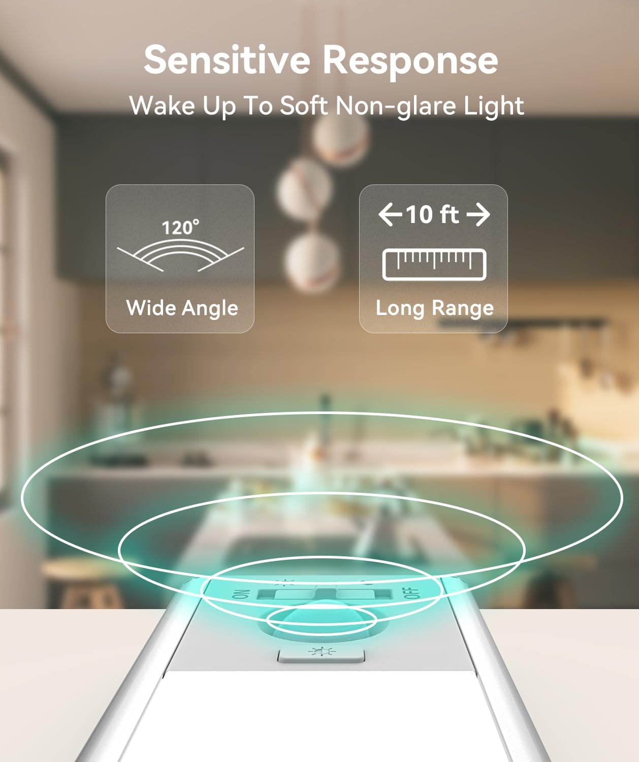 Luces Bajo Mueble Recargables con Sensor de Movimiento, Pack x2, 62 LEDs, 2200mAh USB-C, Magnéticas, Regulables, Inalámbricas para Cocina, Clóset, Pasillo