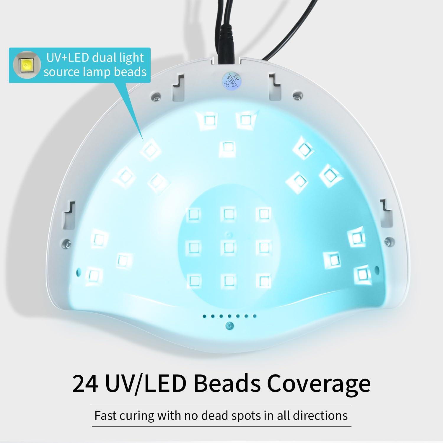 Lámpara de uñas LED UV | Secador de uñas para esmalte de gel, lámpara de uñas de gel LED con sensor automático y 4 temporizadores