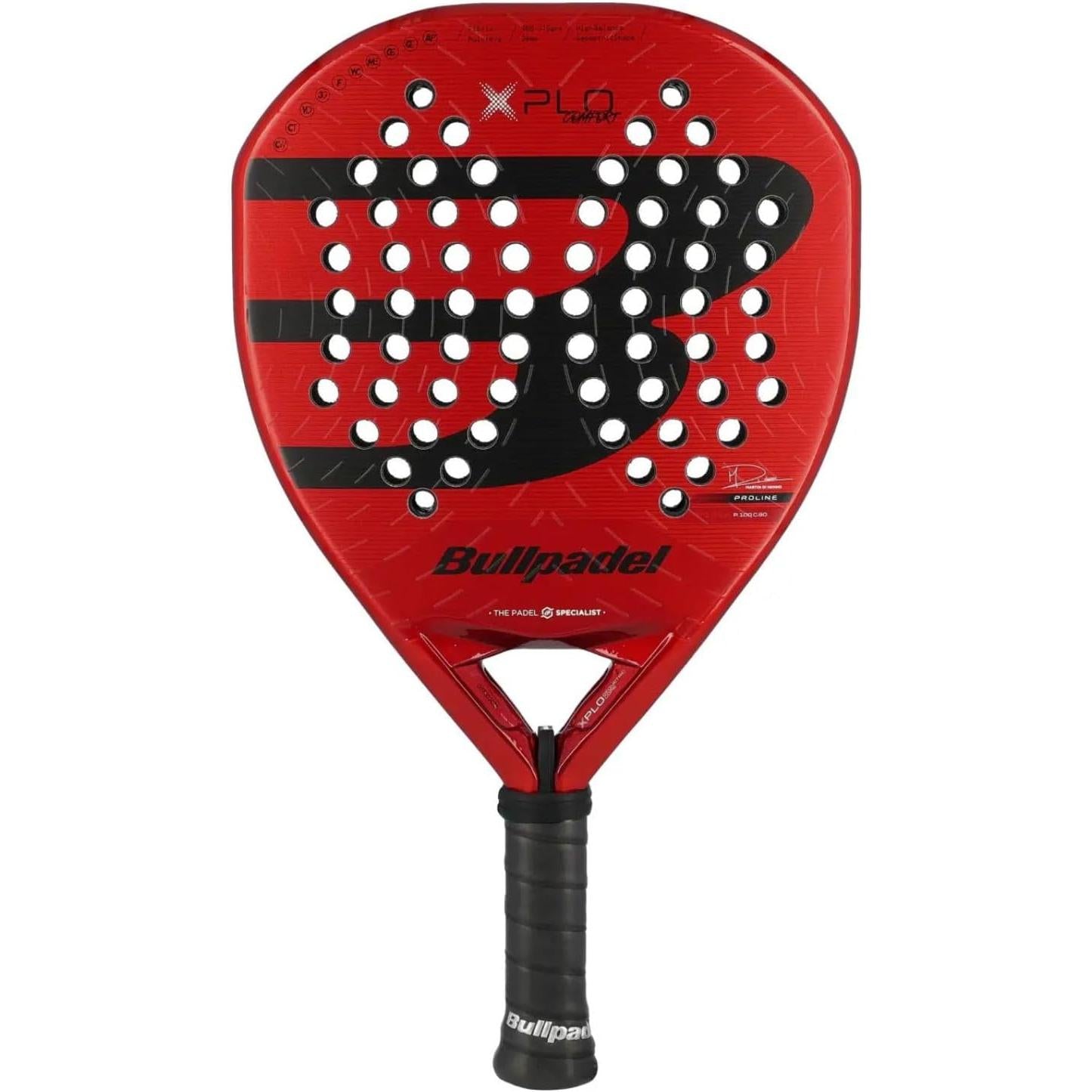 Padel Racket XPLO Comfort 2025 | Advanced Fibrix Fiber Pala Padel | GEOSHAPE for Explosive Power & High Balance | Air Power Racket Enhanced Aerodynamics | Wave System & Smart Holes Design