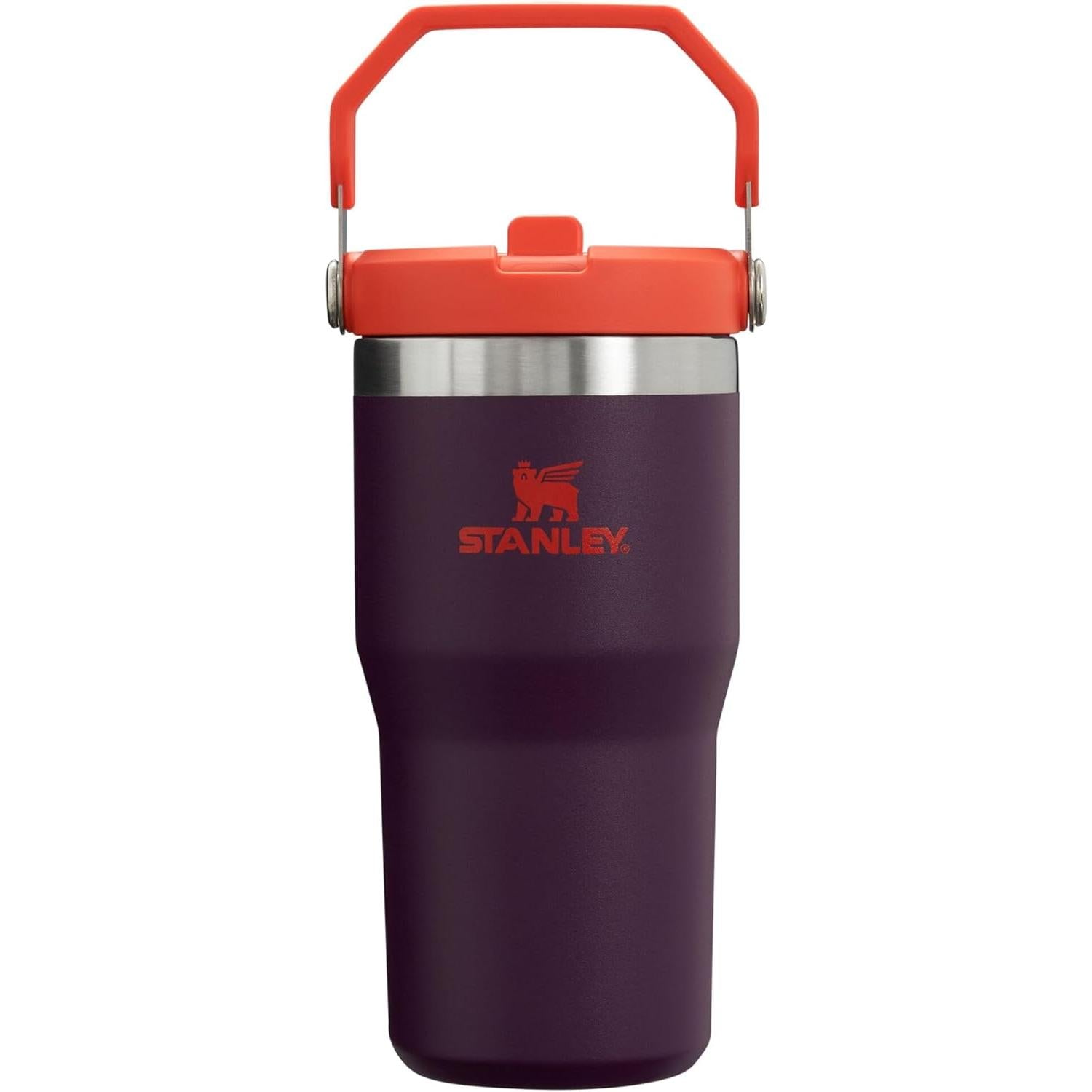 Iceflow Stainless Steel Tumbler with Straw - Vacuum Insulated Water Bottle for Home, Office or Car - Reusable Cup with Straw Leak Resistant Flip - Cold for 12 Hours or Iced for 2 Days (Polar)