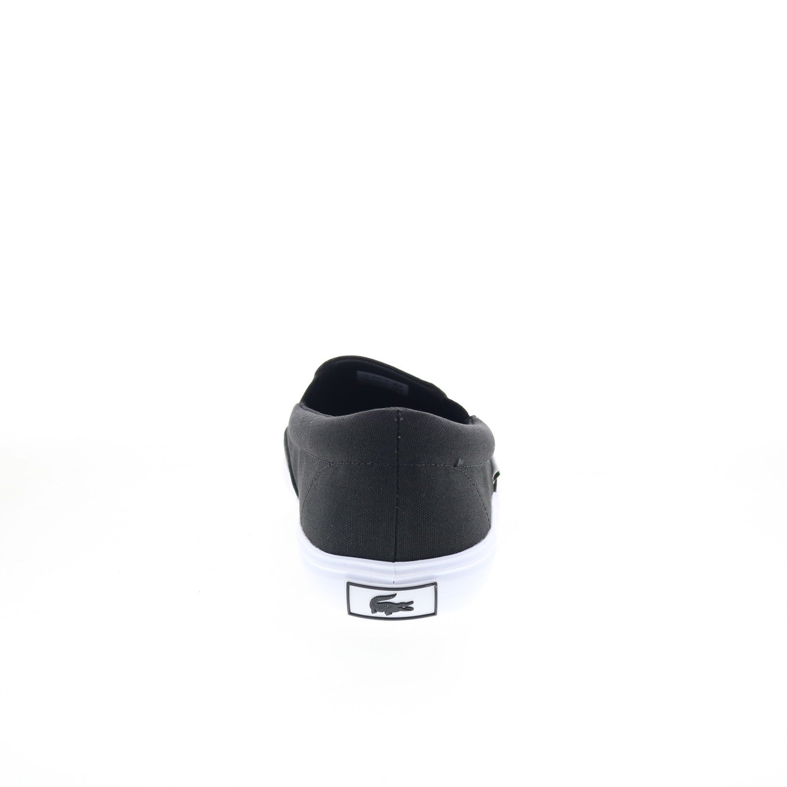 Zapatillas Lacoste Slip-On Base 224 1 CMA para Hombre, Lona Negra con Detalles Blancos, Lifestyle Originales