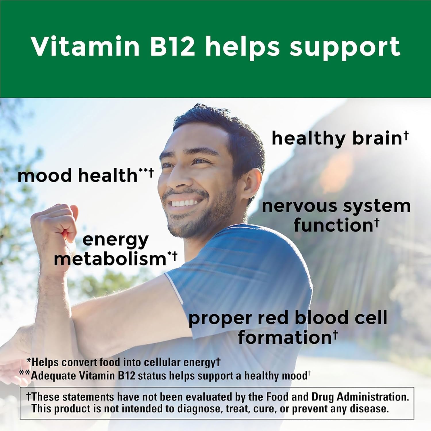 Vitamina B12 1000 mcg – 150 Cápsulas Blandas | Nature Made | Soporte del Metabolismo Energético | 150 días | Sin Gluten | Verificado por USP