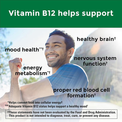 Vitamina B12 1000 mcg – 150 Cápsulas Blandas | Nature Made | Soporte del Metabolismo Energético | 150 días | Sin Gluten | Verificado por USP
