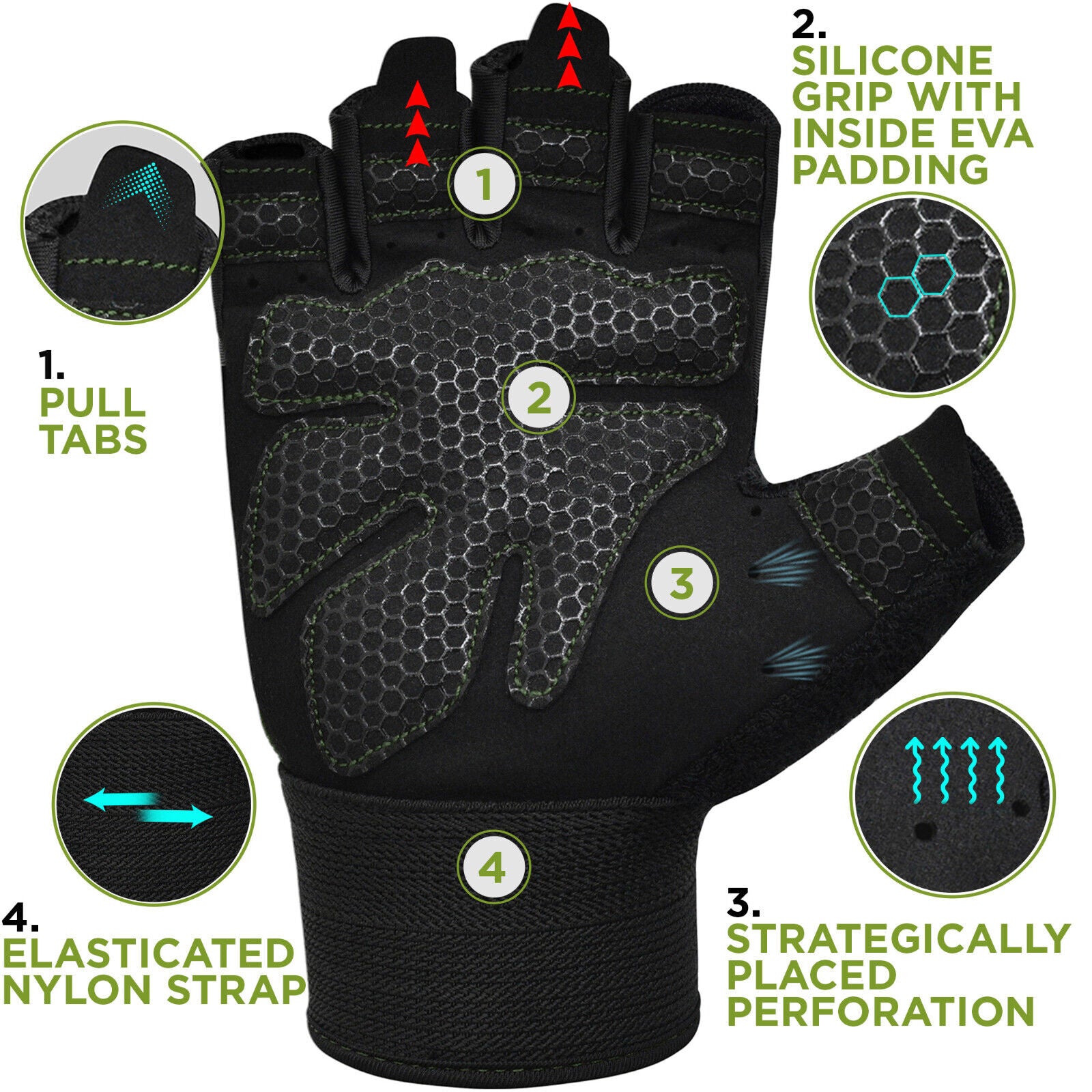 RDXGuantes de Levantamiento de Pesas RDX - Weight Lifting