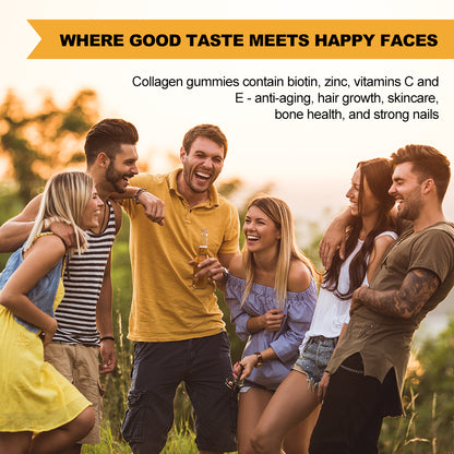 Menxi Gomitas de Colágeno Hidrolizado Premium – Antienvejecimiento con Biotina, Vitamina C, Zinc y Vit E
